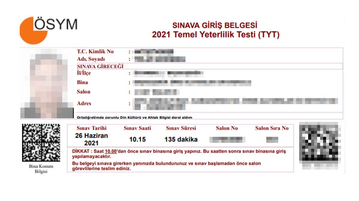 ösym yks sınav görsel